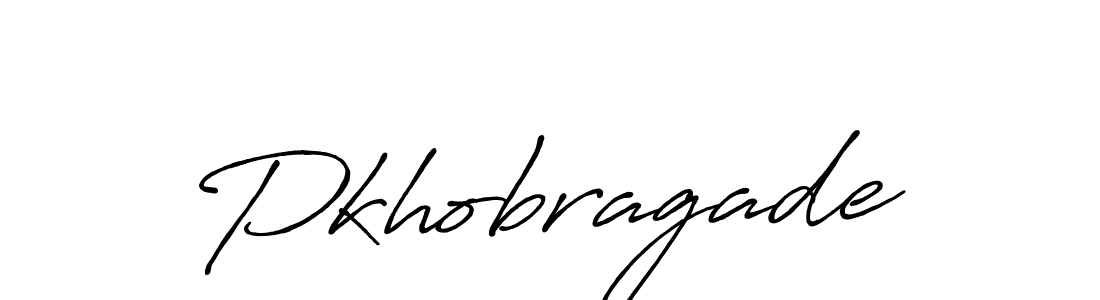 Make a beautiful signature design for name Pkhobragade. With this signature (Antro_Vectra_Bolder) style, you can create a handwritten signature for free. Pkhobragade signature style 7 images and pictures png