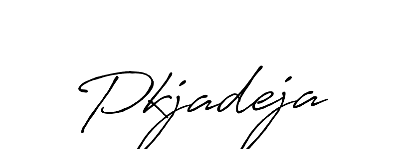 Create a beautiful signature design for name Pkjadeja. With this signature (Antro_Vectra_Bolder) fonts, you can make a handwritten signature for free. Pkjadeja signature style 7 images and pictures png