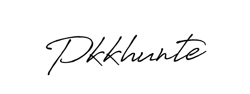 How to make Pkkhunte name signature. Use Antro_Vectra_Bolder style for creating short signs online. This is the latest handwritten sign. Pkkhunte signature style 7 images and pictures png