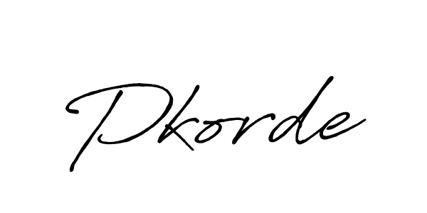 Create a beautiful signature design for name Pkorde. With this signature (Antro_Vectra_Bolder) fonts, you can make a handwritten signature for free. Pkorde signature style 7 images and pictures png