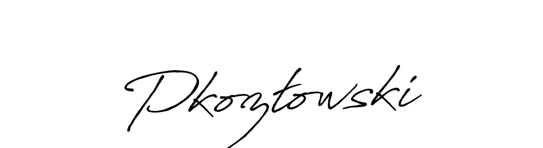 How to Draw Pkozłowski signature style? Antro_Vectra_Bolder is a latest design signature styles for name Pkozłowski. Pkozłowski signature style 7 images and pictures png
