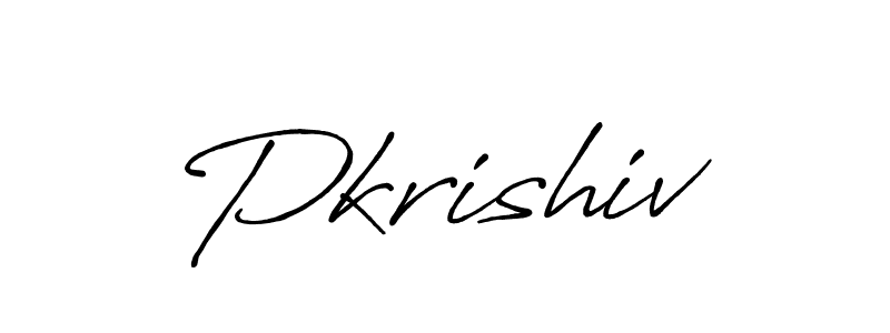 Create a beautiful signature design for name Pkrishiv. With this signature (Antro_Vectra_Bolder) fonts, you can make a handwritten signature for free. Pkrishiv signature style 7 images and pictures png