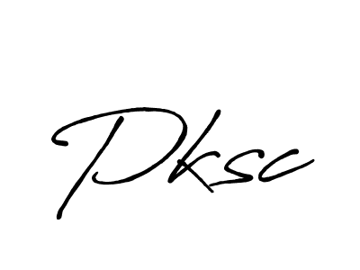 Create a beautiful signature design for name Pksc. With this signature (Antro_Vectra_Bolder) fonts, you can make a handwritten signature for free. Pksc signature style 7 images and pictures png