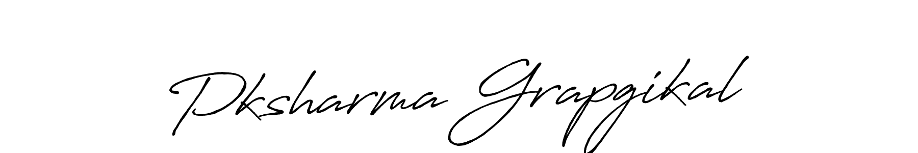 Create a beautiful signature design for name Pksharma Grapgikal. With this signature (Antro_Vectra_Bolder) fonts, you can make a handwritten signature for free. Pksharma Grapgikal signature style 7 images and pictures png