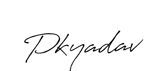 How to make Pkyadav name signature. Use Antro_Vectra_Bolder style for creating short signs online. This is the latest handwritten sign. Pkyadav signature style 7 images and pictures png