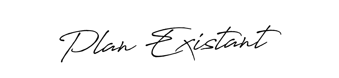 How to make Plan Existant name signature. Use Antro_Vectra_Bolder style for creating short signs online. This is the latest handwritten sign. Plan Existant signature style 7 images and pictures png