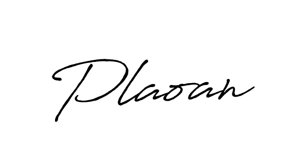 Make a beautiful signature design for name Plaoan. With this signature (Antro_Vectra_Bolder) style, you can create a handwritten signature for free. Plaoan signature style 7 images and pictures png
