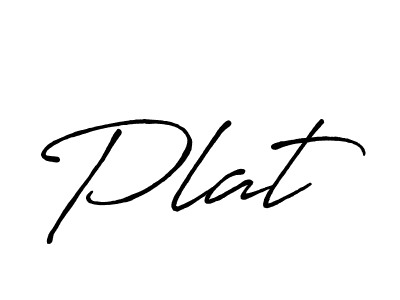 Make a beautiful signature design for name Plat. With this signature (Antro_Vectra_Bolder) style, you can create a handwritten signature for free. Plat signature style 7 images and pictures png