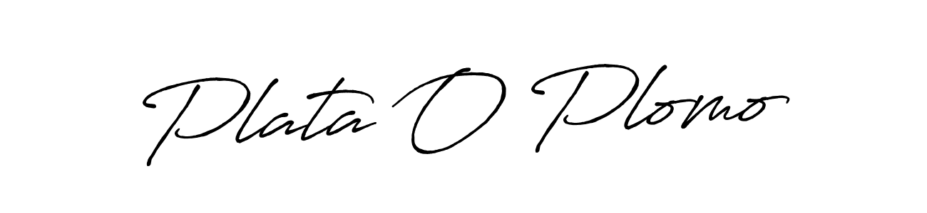 How to make Plata O Plomo name signature. Use Antro_Vectra_Bolder style for creating short signs online. This is the latest handwritten sign. Plata O Plomo signature style 7 images and pictures png