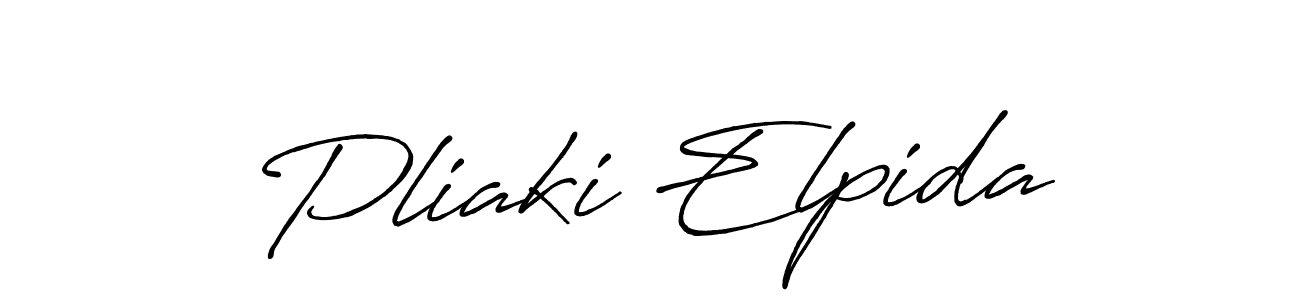 Also You can easily find your signature by using the search form. We will create Pliaki Elpida name handwritten signature images for you free of cost using Antro_Vectra_Bolder sign style. Pliaki Elpida signature style 7 images and pictures png
