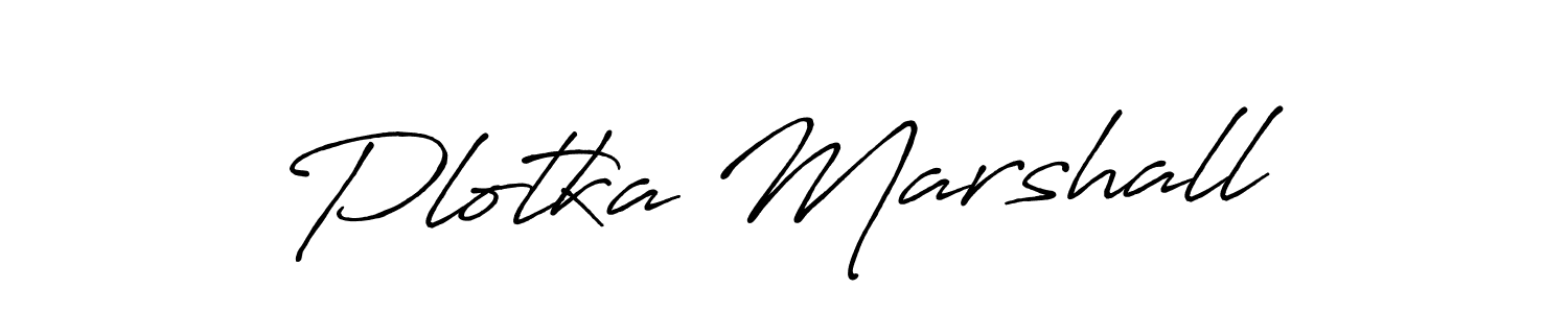 Use a signature maker to create a handwritten signature online. With this signature software, you can design (Antro_Vectra_Bolder) your own signature for name Plotka Marshall. Plotka Marshall signature style 7 images and pictures png