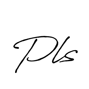 How to make Pls name signature. Use Antro_Vectra_Bolder style for creating short signs online. This is the latest handwritten sign. Pls signature style 7 images and pictures png