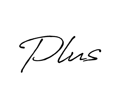 Make a beautiful signature design for name Plus. With this signature (Antro_Vectra_Bolder) style, you can create a handwritten signature for free. Plus signature style 7 images and pictures png