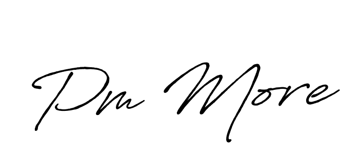 Once you've used our free online signature maker to create your best signature Antro_Vectra_Bolder style, it's time to enjoy all of the benefits that Pm More name signing documents. Pm More signature style 7 images and pictures png