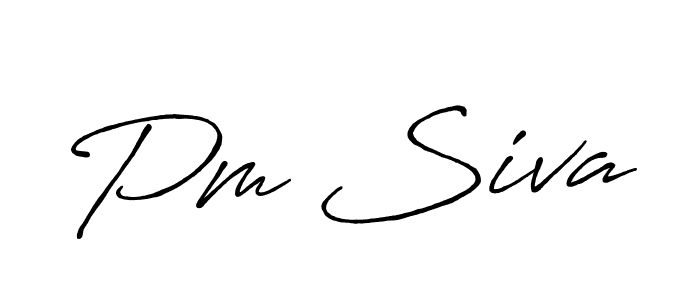 Make a beautiful signature design for name Pm Siva. With this signature (Antro_Vectra_Bolder) style, you can create a handwritten signature for free. Pm Siva signature style 7 images and pictures png