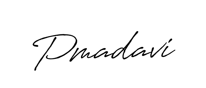 How to make Pmadavi name signature. Use Antro_Vectra_Bolder style for creating short signs online. This is the latest handwritten sign. Pmadavi signature style 7 images and pictures png