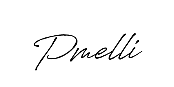 Use a signature maker to create a handwritten signature online. With this signature software, you can design (Antro_Vectra_Bolder) your own signature for name Pmelli. Pmelli signature style 7 images and pictures png