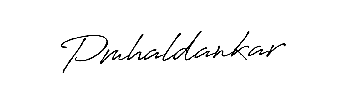 Pmhaldankar stylish signature style. Best Handwritten Sign (Antro_Vectra_Bolder) for my name. Handwritten Signature Collection Ideas for my name Pmhaldankar. Pmhaldankar signature style 7 images and pictures png