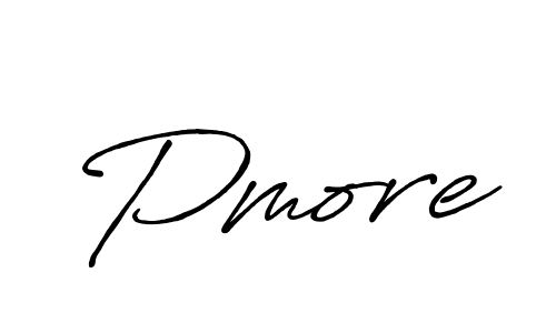 How to make Pmore name signature. Use Antro_Vectra_Bolder style for creating short signs online. This is the latest handwritten sign. Pmore signature style 7 images and pictures png