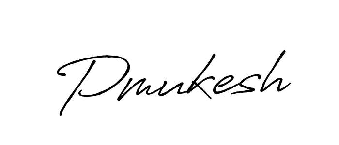 Use a signature maker to create a handwritten signature online. With this signature software, you can design (Antro_Vectra_Bolder) your own signature for name Pmukesh. Pmukesh signature style 7 images and pictures png