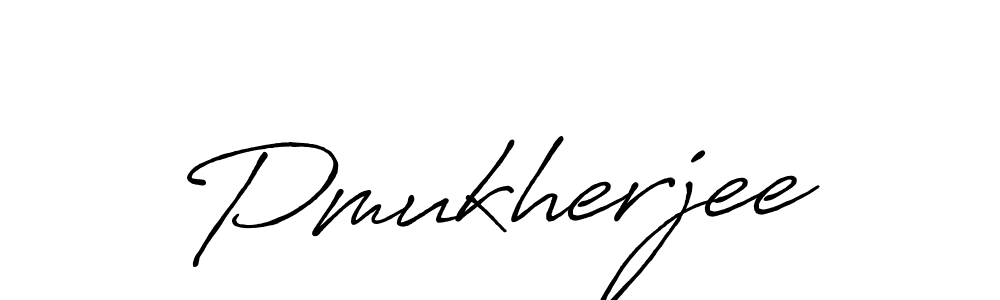 How to make Pmukherjee name signature. Use Antro_Vectra_Bolder style for creating short signs online. This is the latest handwritten sign. Pmukherjee signature style 7 images and pictures png