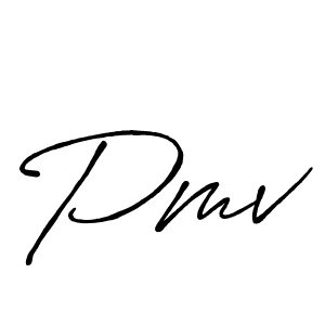 Design your own signature with our free online signature maker. With this signature software, you can create a handwritten (Antro_Vectra_Bolder) signature for name Pmv. Pmv signature style 7 images and pictures png