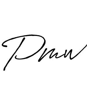 How to make Pmw name signature. Use Antro_Vectra_Bolder style for creating short signs online. This is the latest handwritten sign. Pmw signature style 7 images and pictures png