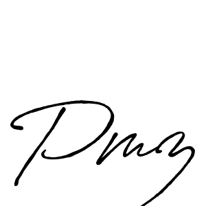 Similarly Antro_Vectra_Bolder is the best handwritten signature design. Signature creator online .You can use it as an online autograph creator for name Pmz. Pmz signature style 7 images and pictures png