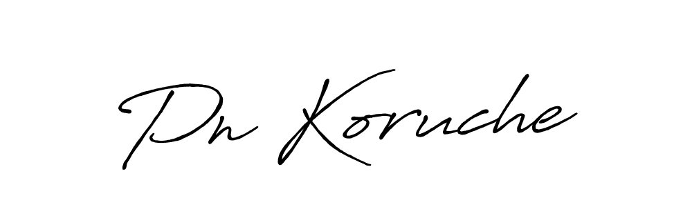 How to make Pn Koruche signature? Antro_Vectra_Bolder is a professional autograph style. Create handwritten signature for Pn Koruche name. Pn Koruche signature style 7 images and pictures png