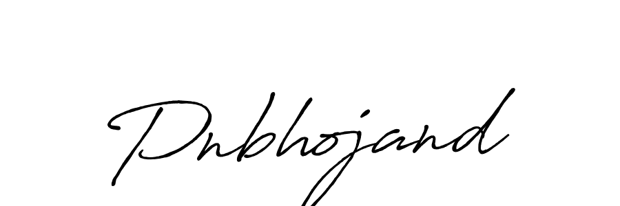 Use a signature maker to create a handwritten signature online. With this signature software, you can design (Antro_Vectra_Bolder) your own signature for name Pnbhojand. Pnbhojand signature style 7 images and pictures png