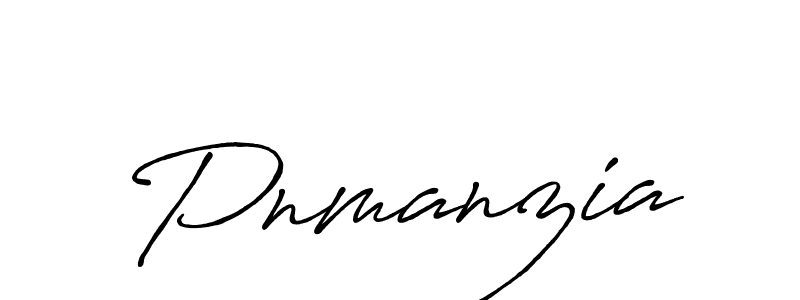 Create a beautiful signature design for name Pnmanzia. With this signature (Antro_Vectra_Bolder) fonts, you can make a handwritten signature for free. Pnmanzia signature style 7 images and pictures png