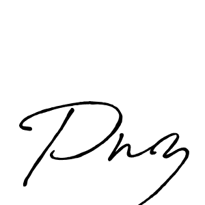 Create a beautiful signature design for name Pnz. With this signature (Antro_Vectra_Bolder) fonts, you can make a handwritten signature for free. Pnz signature style 7 images and pictures png