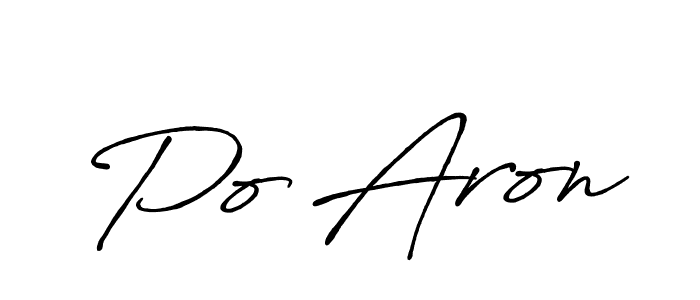 Also You can easily find your signature by using the search form. We will create Po Aron name handwritten signature images for you free of cost using Antro_Vectra_Bolder sign style. Po Aron signature style 7 images and pictures png