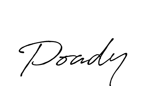 Once you've used our free online signature maker to create your best signature Antro_Vectra_Bolder style, it's time to enjoy all of the benefits that Poady name signing documents. Poady signature style 7 images and pictures png