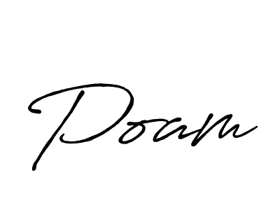 Poam stylish signature style. Best Handwritten Sign (Antro_Vectra_Bolder) for my name. Handwritten Signature Collection Ideas for my name Poam. Poam signature style 7 images and pictures png