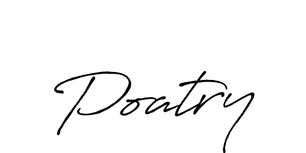 How to Draw Poatry signature style? Antro_Vectra_Bolder is a latest design signature styles for name Poatry. Poatry signature style 7 images and pictures png