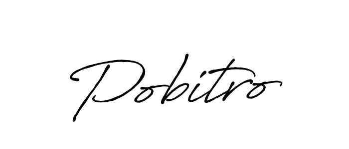 Use a signature maker to create a handwritten signature online. With this signature software, you can design (Antro_Vectra_Bolder) your own signature for name Pobitro. Pobitro signature style 7 images and pictures png