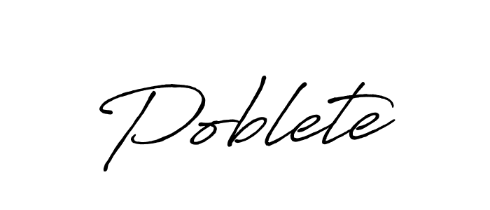 How to make Poblete name signature. Use Antro_Vectra_Bolder style for creating short signs online. This is the latest handwritten sign. Poblete signature style 7 images and pictures png