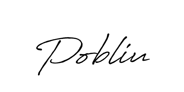 How to make Pobliu name signature. Use Antro_Vectra_Bolder style for creating short signs online. This is the latest handwritten sign. Pobliu signature style 7 images and pictures png