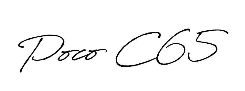 Also we have Poco C65 name is the best signature style. Create professional handwritten signature collection using Antro_Vectra_Bolder autograph style. Poco C65 signature style 7 images and pictures png