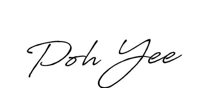 How to make Poh Yee name signature. Use Antro_Vectra_Bolder style for creating short signs online. This is the latest handwritten sign. Poh Yee signature style 7 images and pictures png