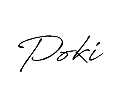 Best and Professional Signature Style for Poki. Antro_Vectra_Bolder Best Signature Style Collection. Poki signature style 7 images and pictures png