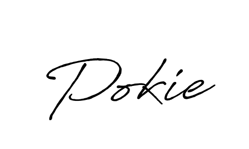 Use a signature maker to create a handwritten signature online. With this signature software, you can design (Antro_Vectra_Bolder) your own signature for name Pokie. Pokie signature style 7 images and pictures png