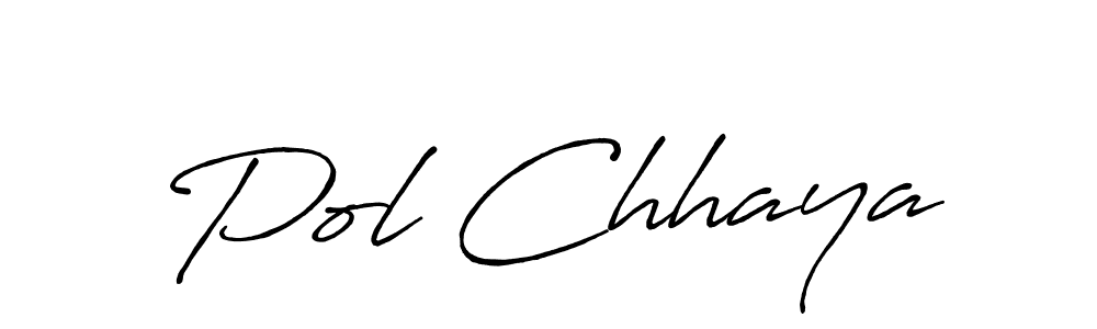 How to make Pol Chhaya signature? Antro_Vectra_Bolder is a professional autograph style. Create handwritten signature for Pol Chhaya name. Pol Chhaya signature style 7 images and pictures png