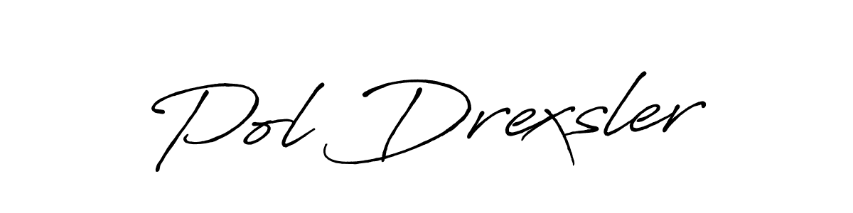 How to make Pol Drexsler name signature. Use Antro_Vectra_Bolder style for creating short signs online. This is the latest handwritten sign. Pol Drexsler signature style 7 images and pictures png