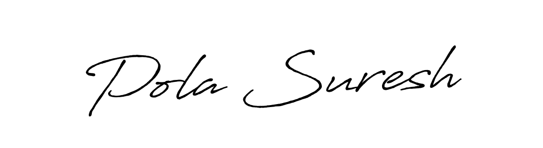 How to make Pola Suresh signature? Antro_Vectra_Bolder is a professional autograph style. Create handwritten signature for Pola Suresh name. Pola Suresh signature style 7 images and pictures png