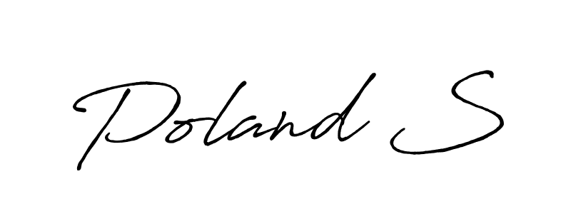 Create a beautiful signature design for name Poland S. With this signature (Antro_Vectra_Bolder) fonts, you can make a handwritten signature for free. Poland S signature style 7 images and pictures png