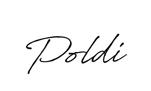 Poldi stylish signature style. Best Handwritten Sign (Antro_Vectra_Bolder) for my name. Handwritten Signature Collection Ideas for my name Poldi. Poldi signature style 7 images and pictures png