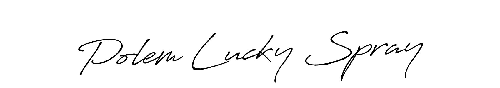 if you are searching for the best signature style for your name Polem Lucky Spray. so please give up your signature search. here we have designed multiple signature styles  using Antro_Vectra_Bolder. Polem Lucky Spray signature style 7 images and pictures png