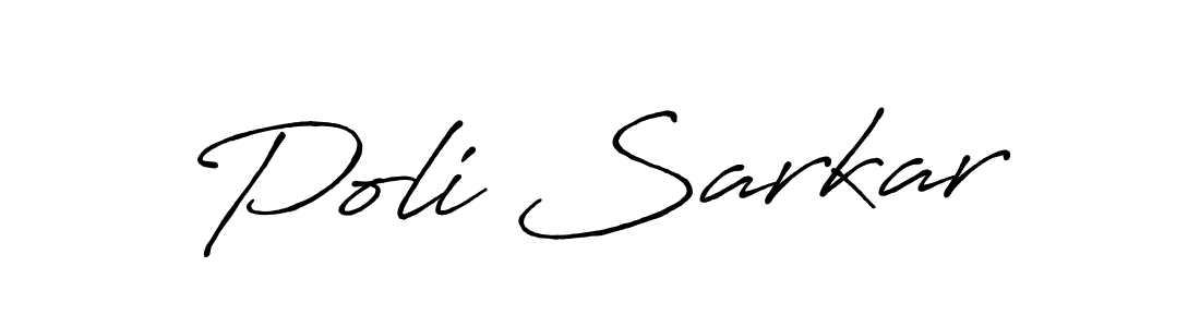 Also we have Poli Sarkar name is the best signature style. Create professional handwritten signature collection using Antro_Vectra_Bolder autograph style. Poli Sarkar signature style 7 images and pictures png